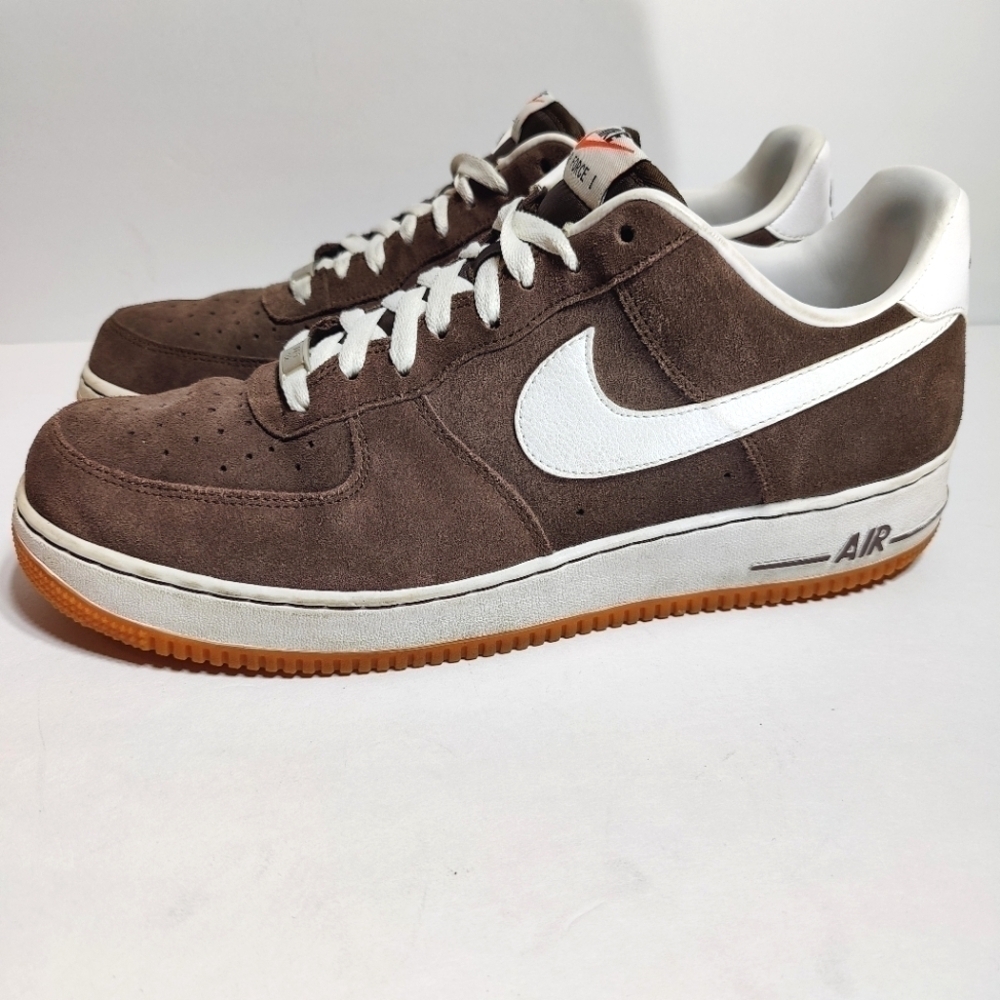 Nike Air Force 1 Baroque Brown White Gum Medium  Sneakers Men's Shoes Size 13